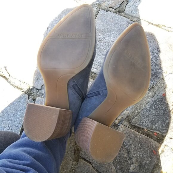 Nine West Kirbyo Suede Leather Heel Boots Size 7.5 - Picture 11 of 11